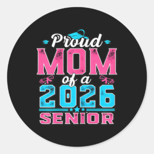Sticker Rond Maman fière senior féminine ambiance fête de remis