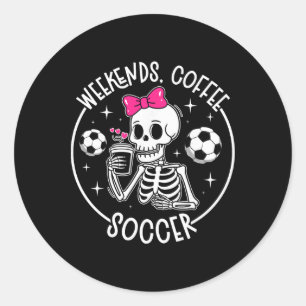 Sticker Rond Maman Foot Du Week-End Café Maman D'un Joueur De F
