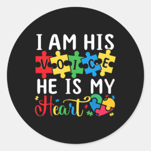 Sticker Rond Maman Mama Sensibilisation sur l'autisme autistiqu