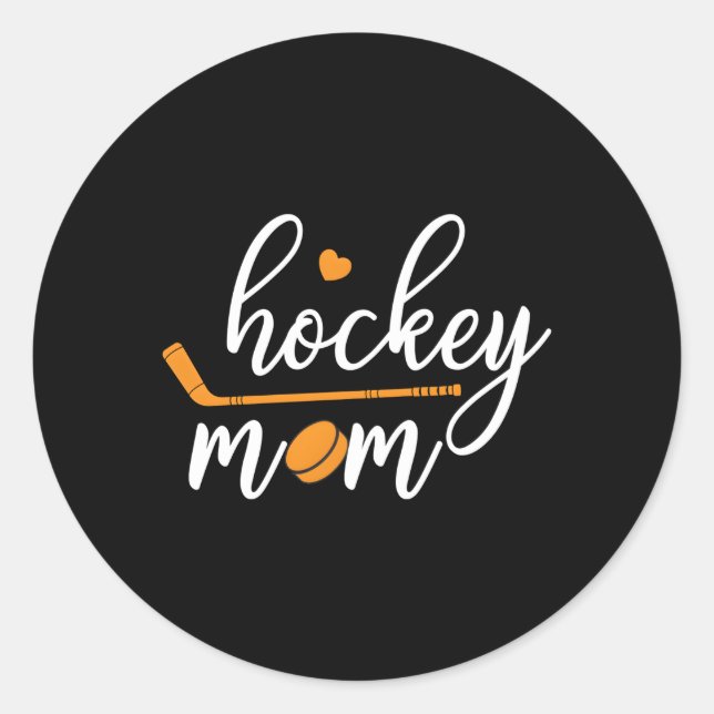 Sticker Rond Maman maman Hockey (Devant)