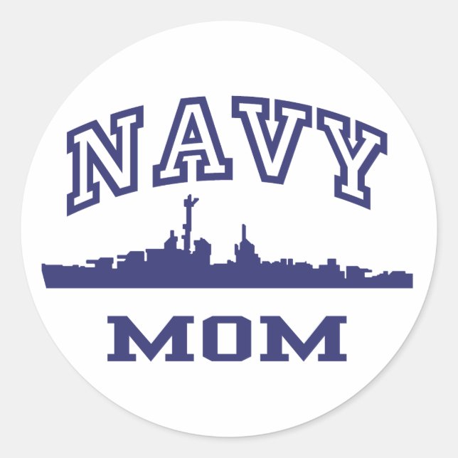 Sticker Rond Maman marine (Devant)