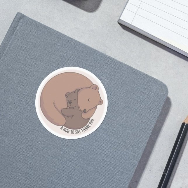 Sticker Rond Maman Ours Accrocher Bébé Ours Cub (Créateur téléchargé)