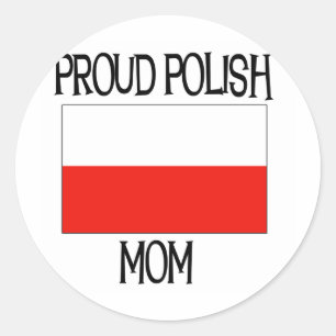 Sticker Rond Maman polonaise fière
