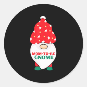 Sticker Rond Maman pour être Gnome Fun Enceinte attente Noël P