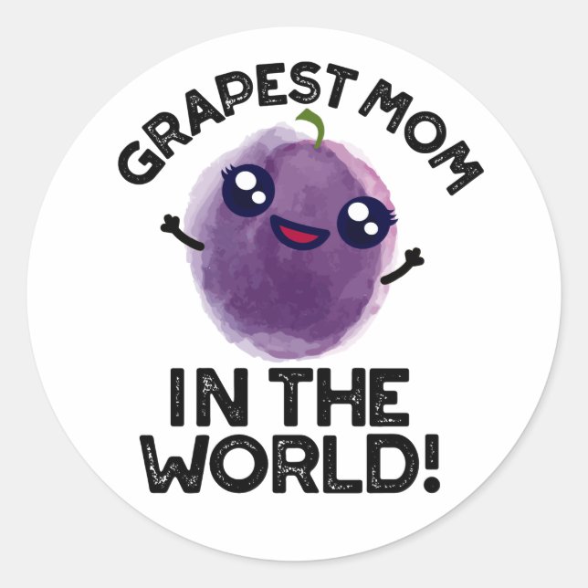Sticker Rond Maman Raisonneuse Dans Le Monde Drôle Fruit Pun (Devant)