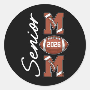 Sticker Rond Maman senior de la promotion 2026 diplômée 26 fièr