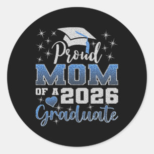 Sticker Rond Maman super fière de la promotion 2026 de fin d'ét