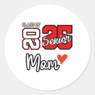 Sticker Rond Maman Supérieure Cl De 2025 Fier Maman Du Coeur Gr