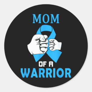 Sticker Rond Maman T1d - Maman d'un guerrier pour la sensibilis