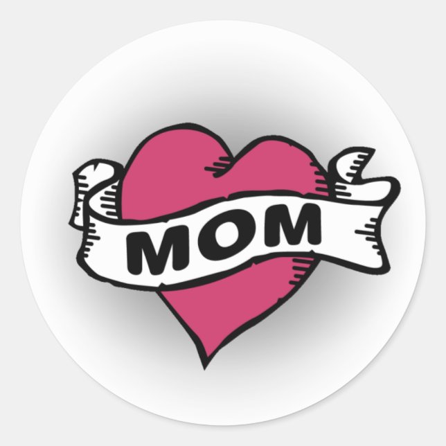 Sticker Rond Maman Tattoo (Devant)
