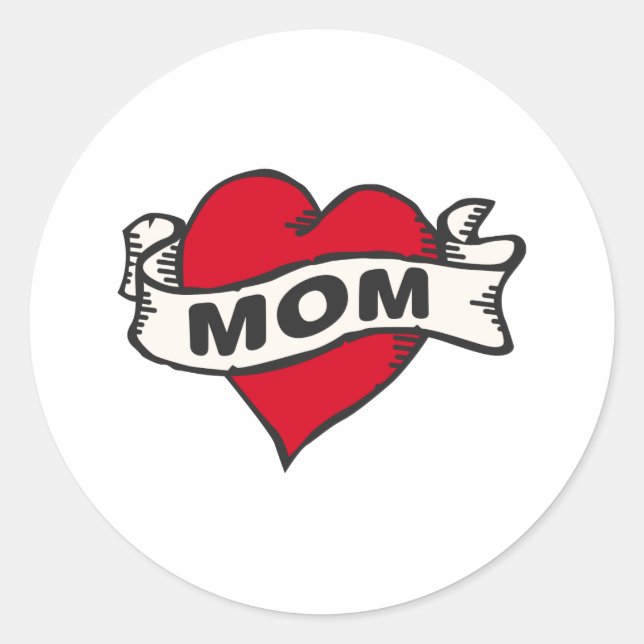 Sticker Rond Maman Tattoo (Devant)