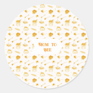 Sticker Rond Maman to Bee Honey Theme