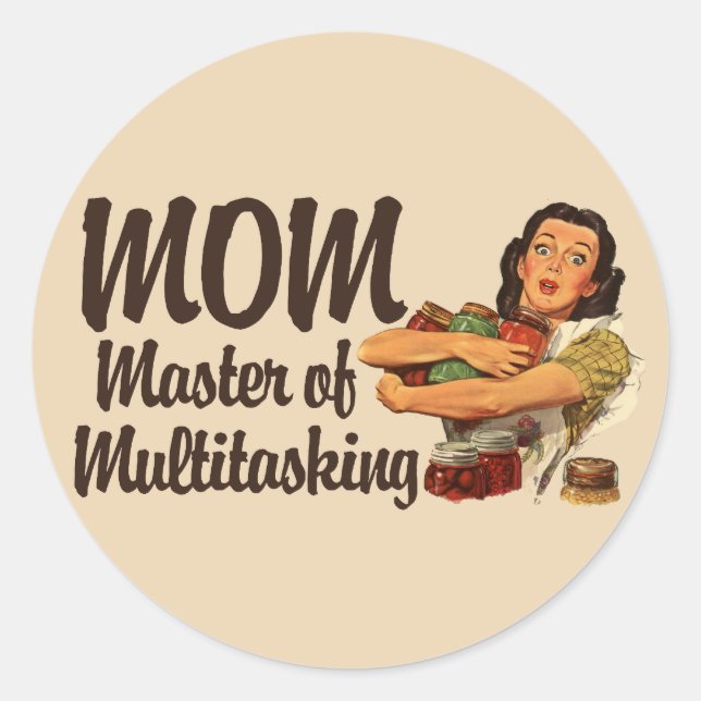 Sticker Rond Maman vintage (Devant)