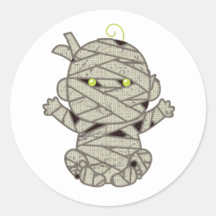 Sticker Rond Maman yeux bébé vert ID683