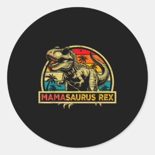 Sticker Rond Mamasaurus Rex Trex Dinosaure Maman Saurus Rex Fam