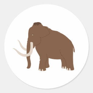 Sticker Rond Mammoth laineux