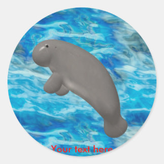 Sticker Rond Manatee