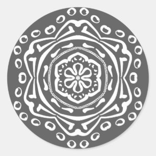 Sticker Rond Manatee Mandala