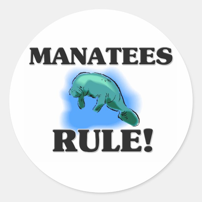 Sticker Rond MANATEES Règle ! (Devant)