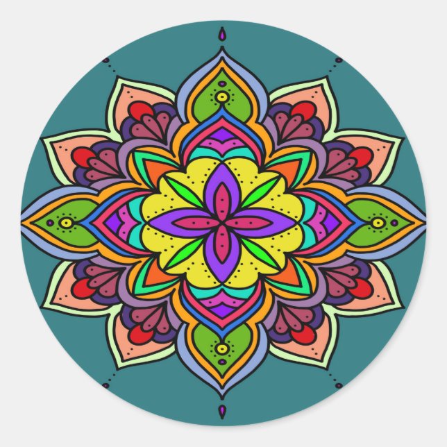 Sticker Rond mandala 2 (Devant)