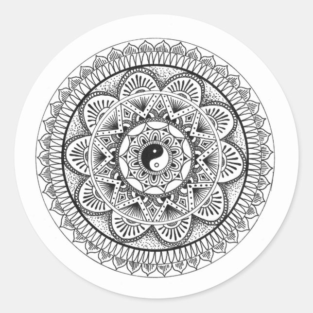 Sticker Rond Mandala (3) (Devant)