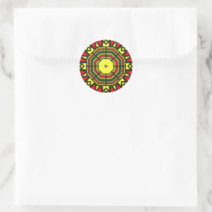 Sticker Rond Mandala Afrocentrique