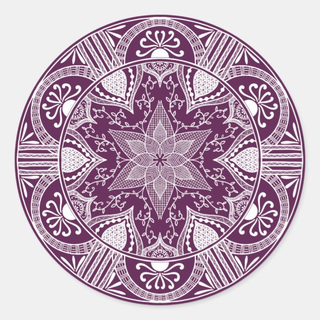 Sticker Rond Mandala Blackberry (Devant)