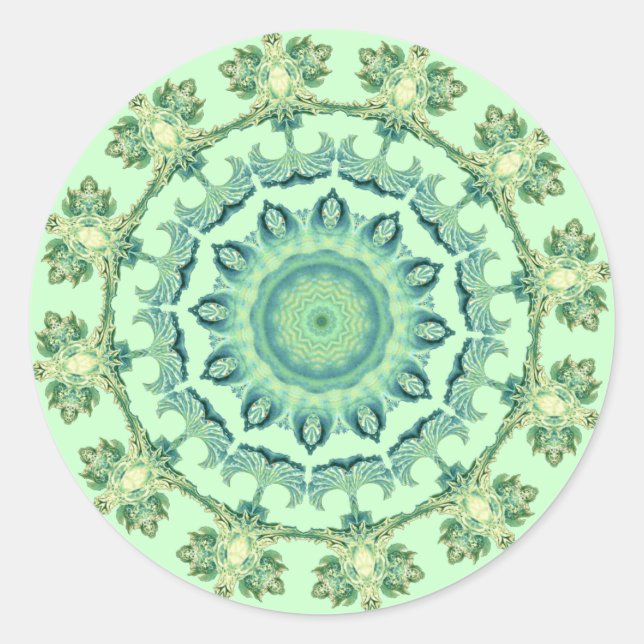 Sticker Rond Mandala de Coquillages (Devant)