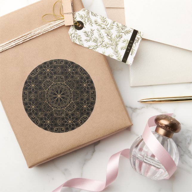 Sticker Rond Mandala de luxe 3 (Cadeaux)