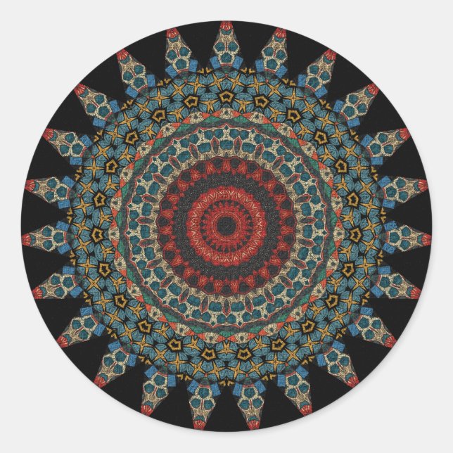 Sticker Rond  Mandala décoratif  (Devant)
