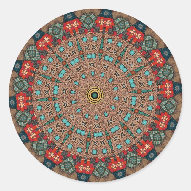 Sticker Rond  Mandala décoratif  (Devant)