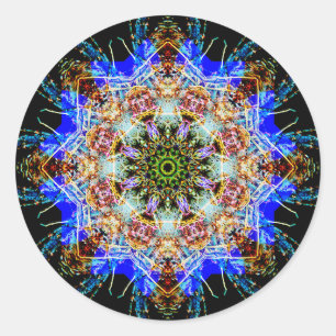 Sticker Rond Mandala détaillé coloré