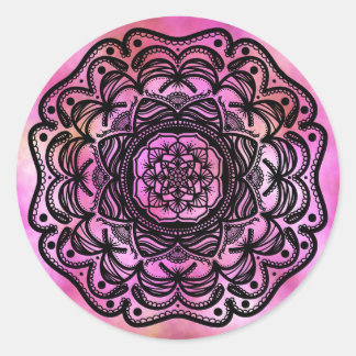 Sticker Rond Mandala du ruban