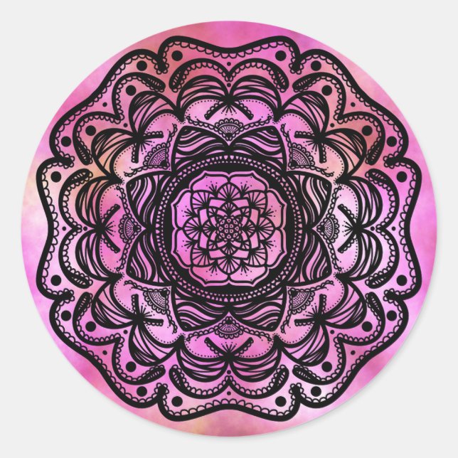 Sticker Rond Mandala du ruban (Devant)