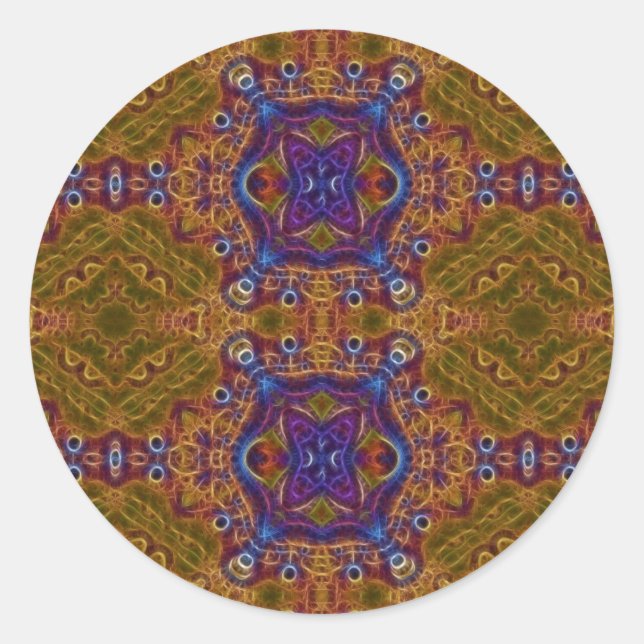 Sticker Rond Mandala du Soleil Levant (Sticker) (Devant)