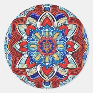 Sticker Rond Mandala Earthtone