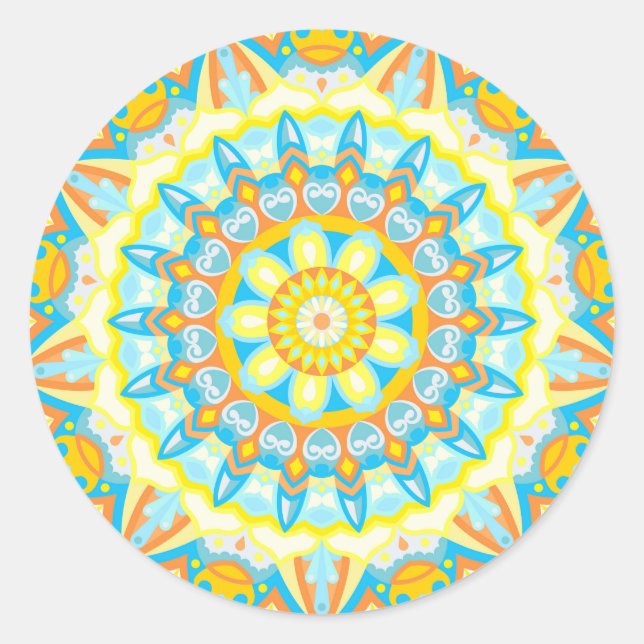 Sticker Rond Mandala été (Devant)