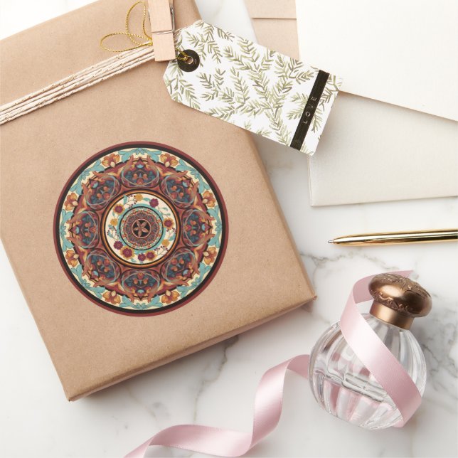 Sticker Rond Mandala floral (Cadeaux)
