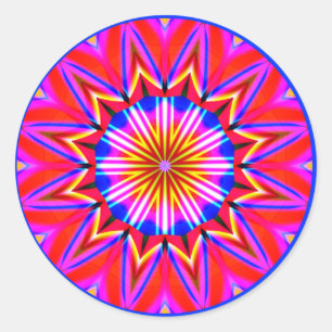 Sticker Rond Mandala fractal