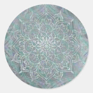 Sticker Rond Mandala Iridescent Bohème Chic