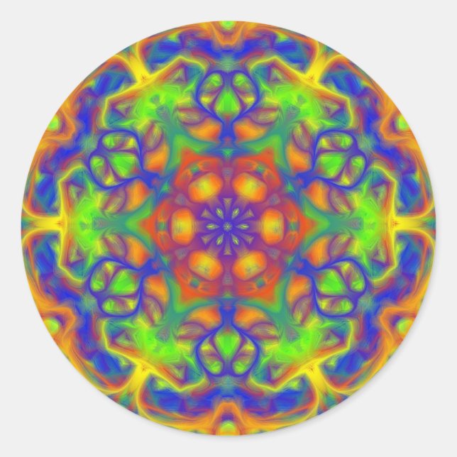 Sticker Rond Mandala Joy (Devant)