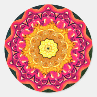 Sticker Rond Mandala Magic Pomegranate Gold