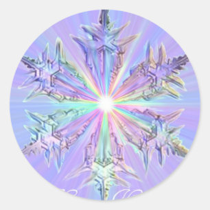 Sticker Rond Mandala Sparkle Parties scintillant Snowflake Crys