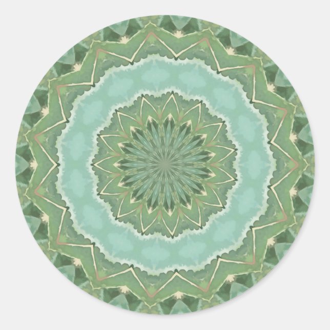 Sticker Rond Mandala Succulent (Devant)