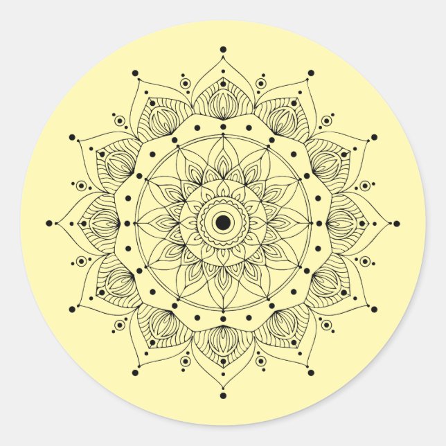Sticker Rond Mandala Symbol  (Devant)