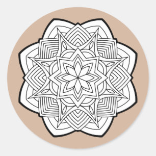 Sticker Rond Mandalas