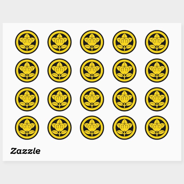 Sticker Rond Mandarine en cercle (Feuille)