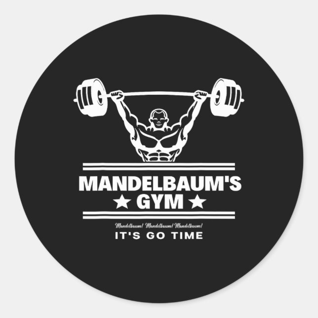 Sticker Rond Mandelbaum Gym - It's Go Time ! (Devant)