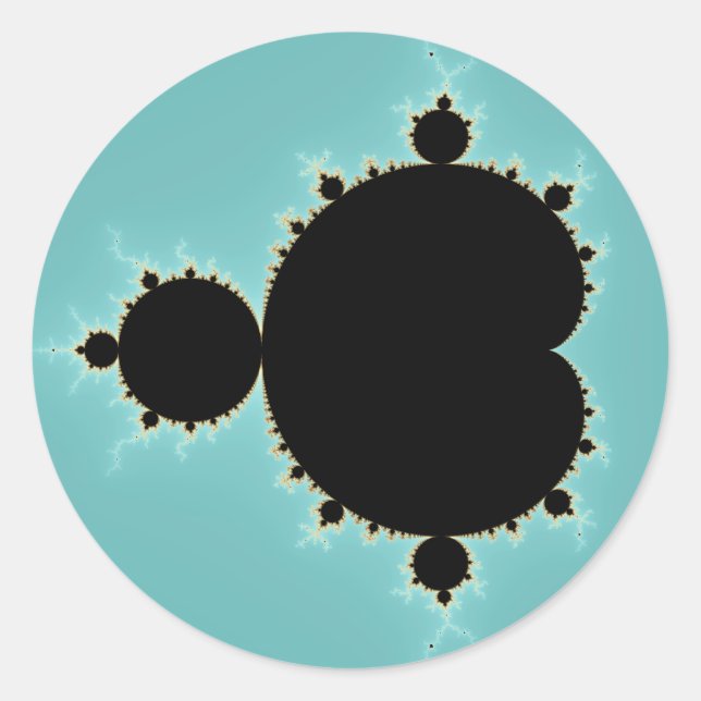 Sticker Rond Mandelbrot Set 06 - Fractal (Devant)