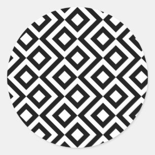 Sticker Rond Mander noir et blanc